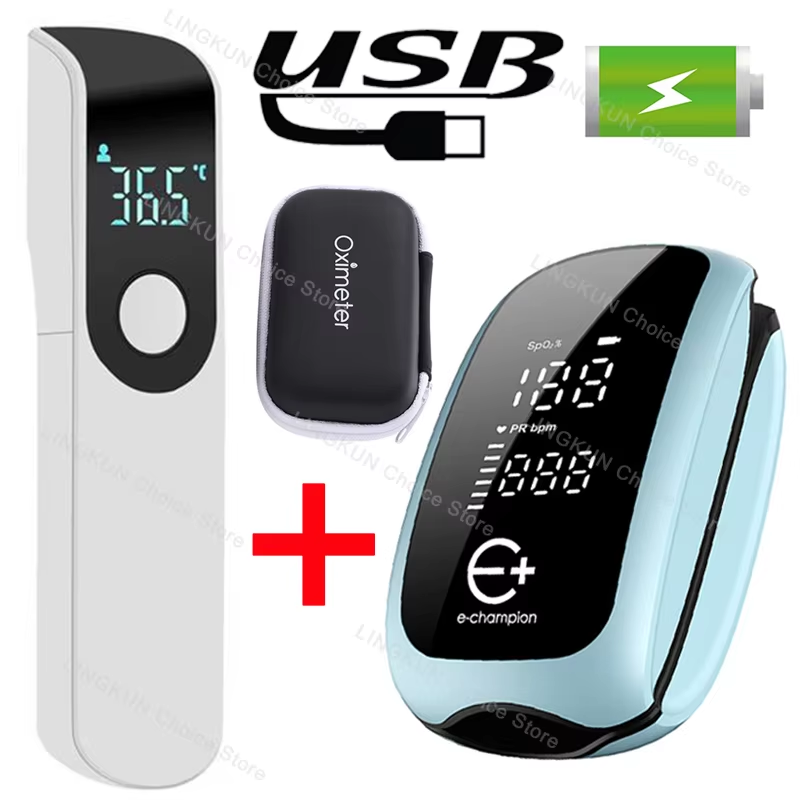 Pulse Oximeter Fingertip Rechargeable - Oxymètre de pouls médical numérique à