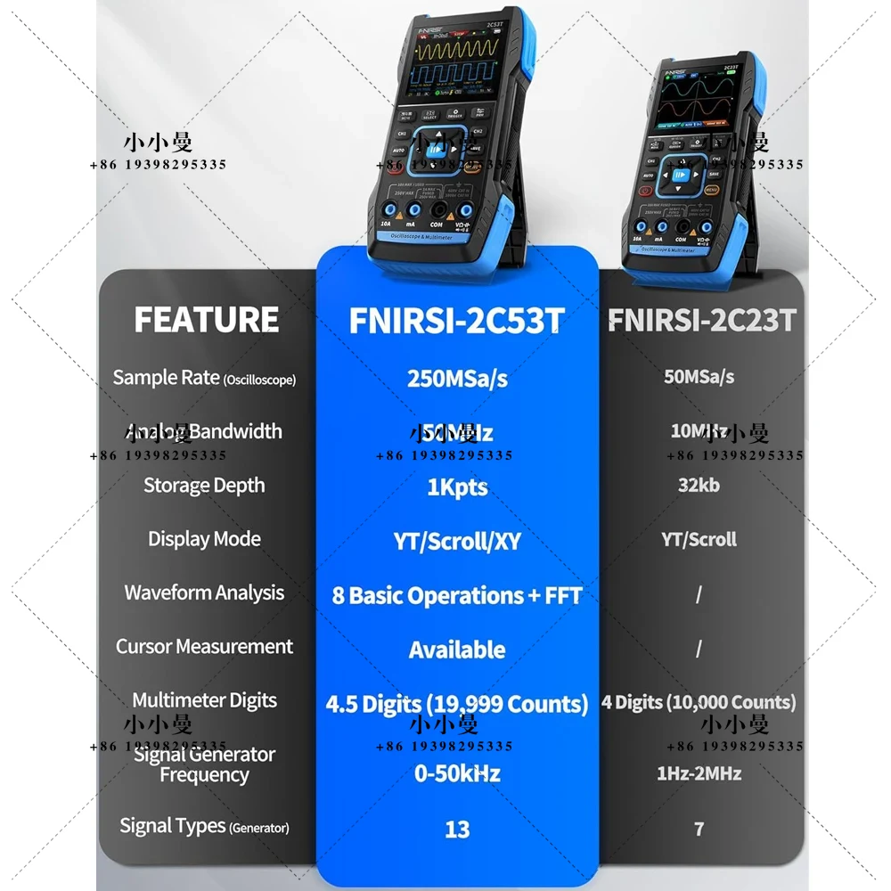 Fnirsi Digital Oscilloscope Handheld - FNIRSI 2C53T : oscilloscope portatif amélioré,