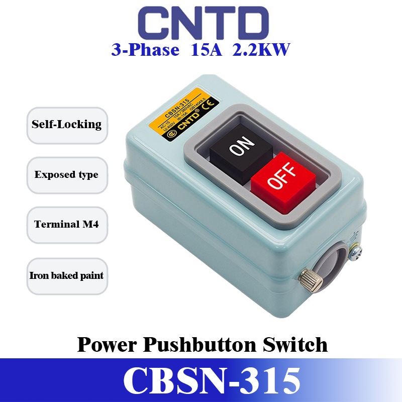 Industrial Tools - Interrupteur à bouton-poussoir industriel CNTD CBSN‑315