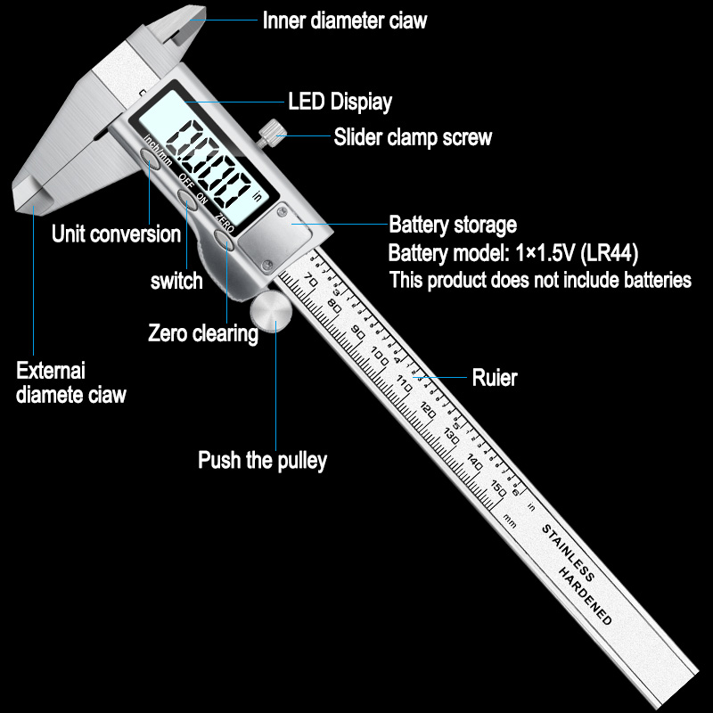 Calibre numérique de haute pré - Digital Caliper 150Mm Stainless Steel avis et prix