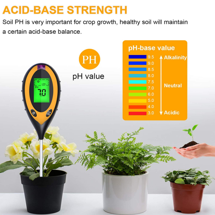 Testeur de sol 4 en 1 PH, lumi - Ph Meter Digital Water Tester avis et prix