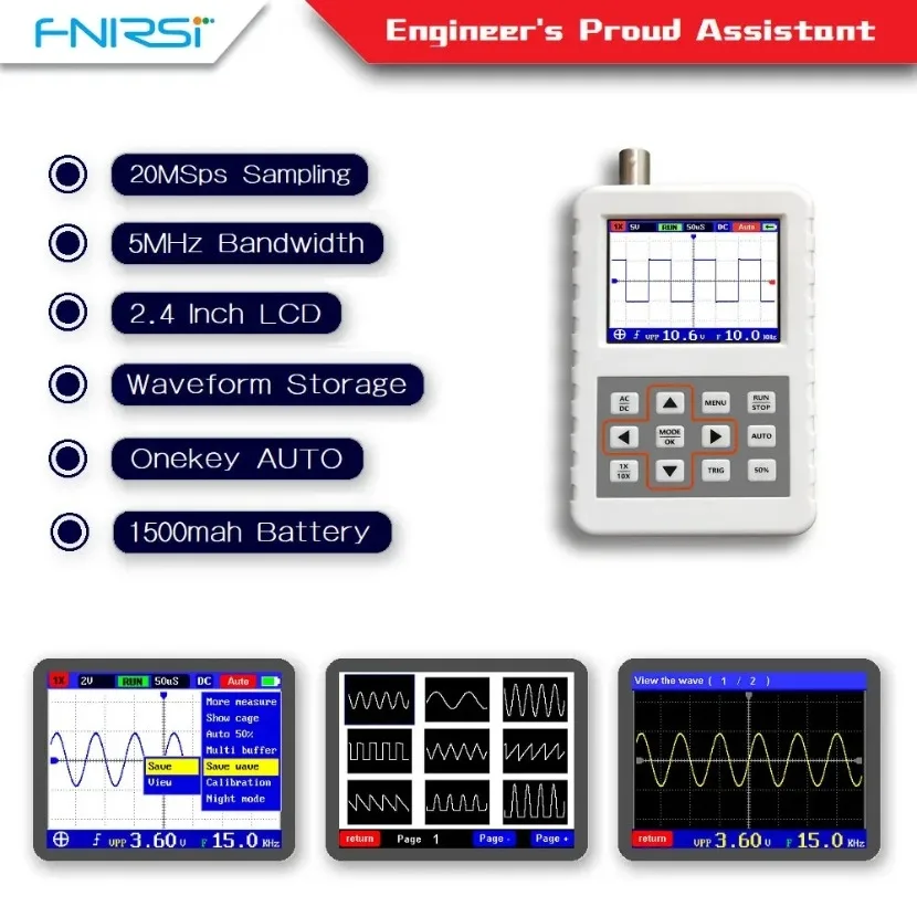 1 unité d’oscilloscope numériq - Fnirsi Digital Oscilloscope Handheld avis et prix