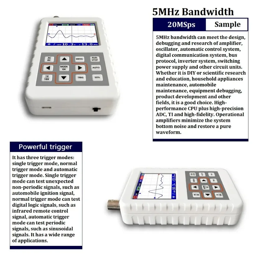 1 unité d’oscilloscope numériq - Fnirsi Digital Oscilloscope Handheld avis et prix