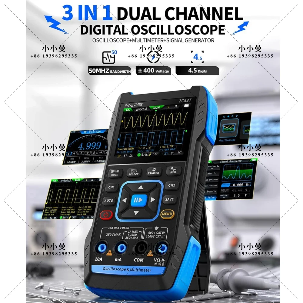 FNIRSI 2C53T : oscilloscope po - Fnirsi Digital Oscilloscope Handheld avis et prix