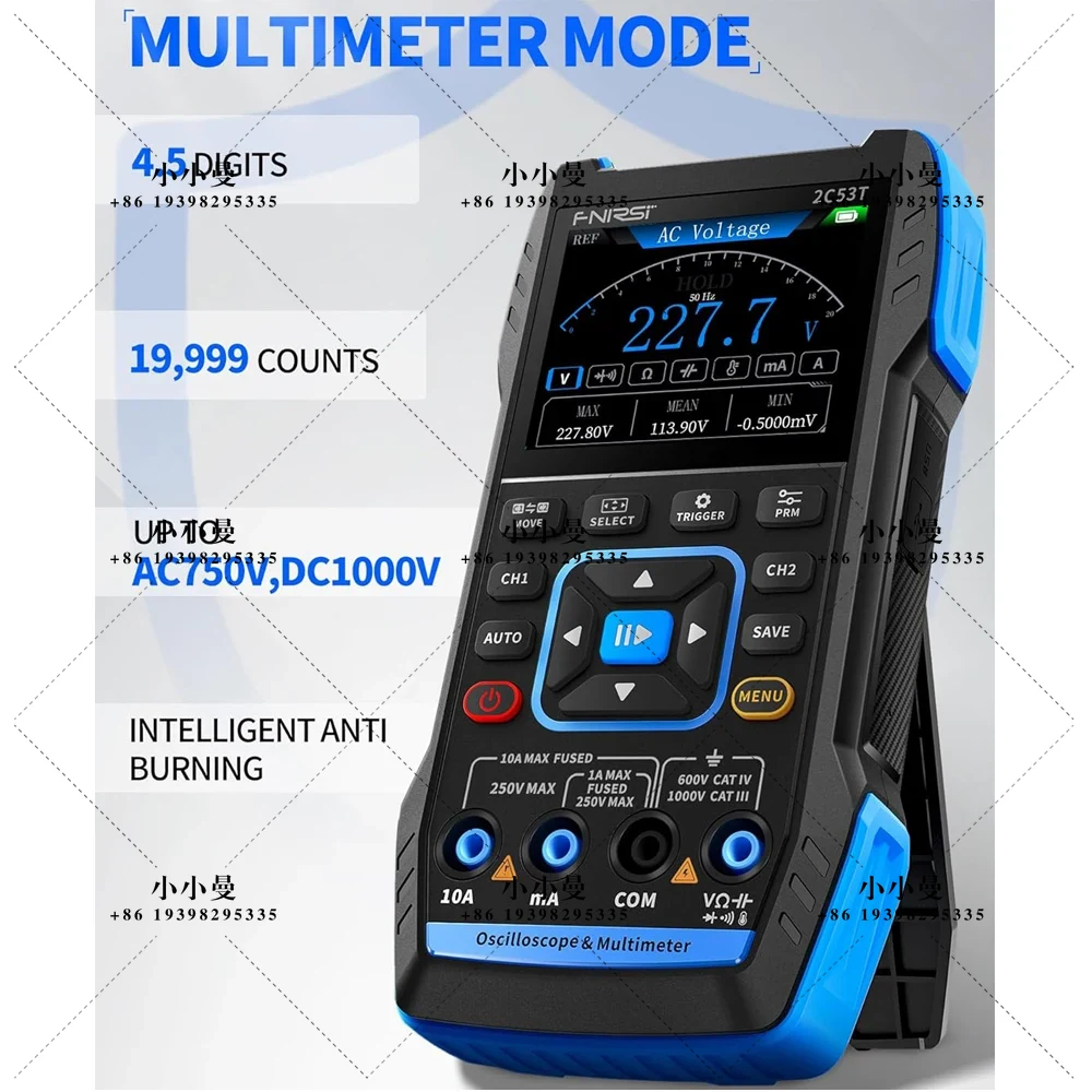 FNIRSI 2C53T : oscilloscope po - Fnirsi Digital Oscilloscope Handheld avis et prix